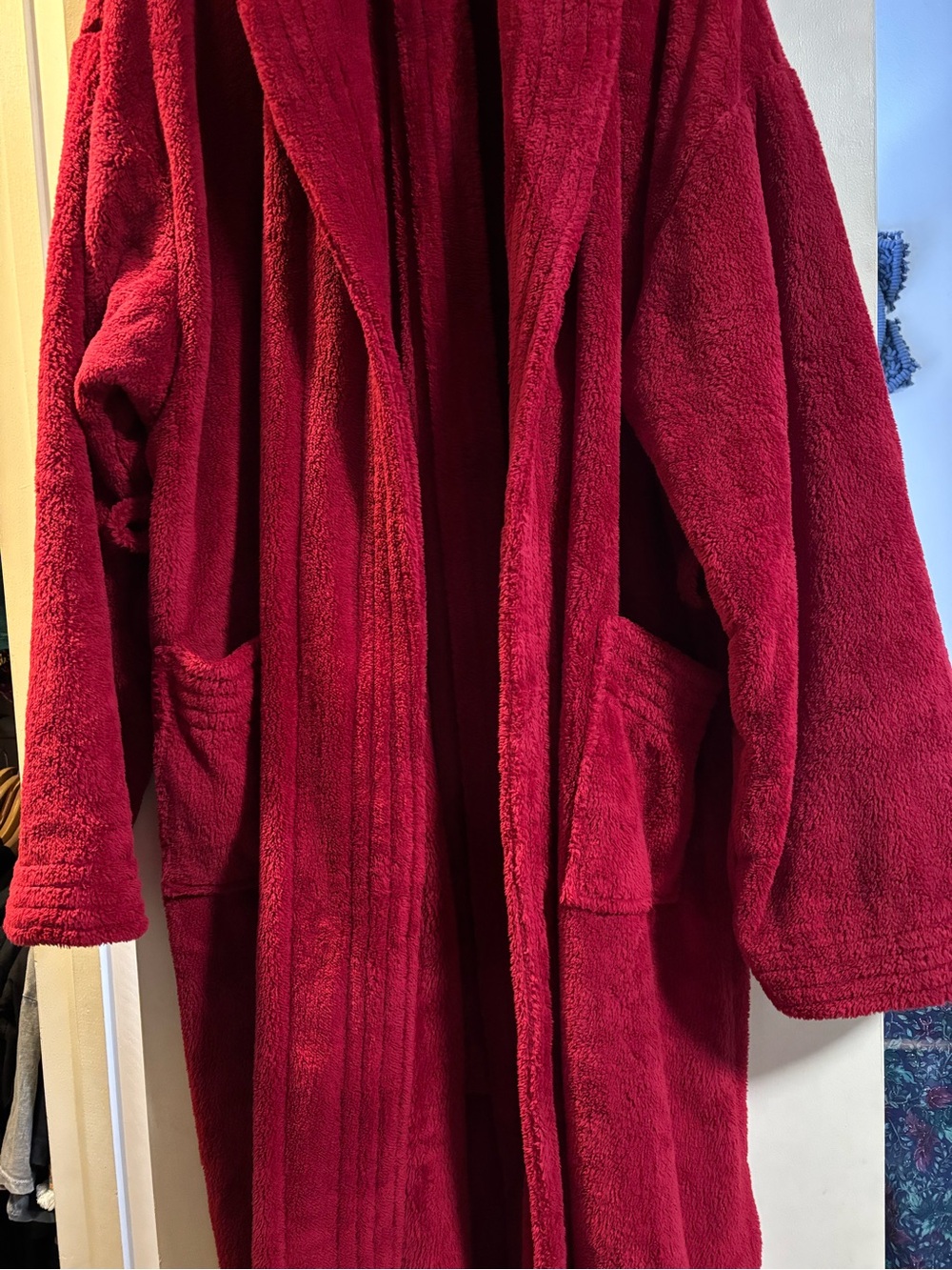 Cotton Paradise Plush Red Bathrobe